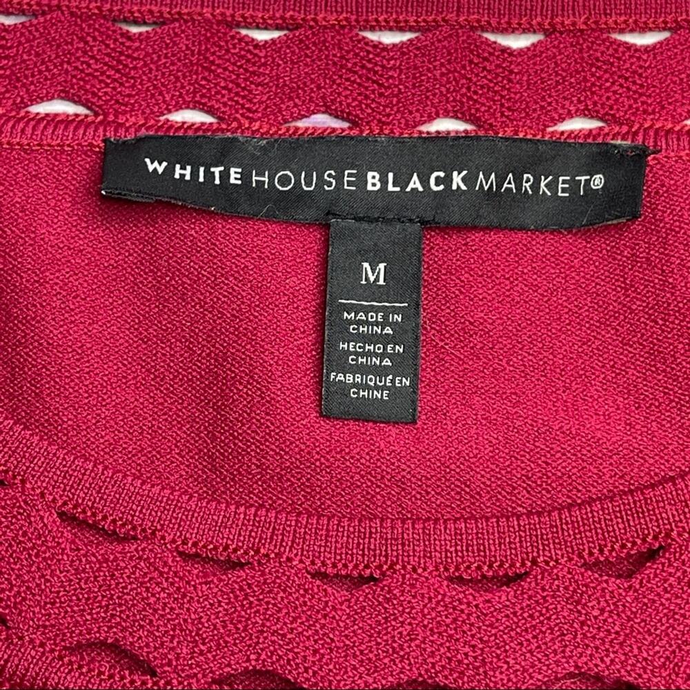 Whbm Raspberry Color Top With Unique Neckline - image 7